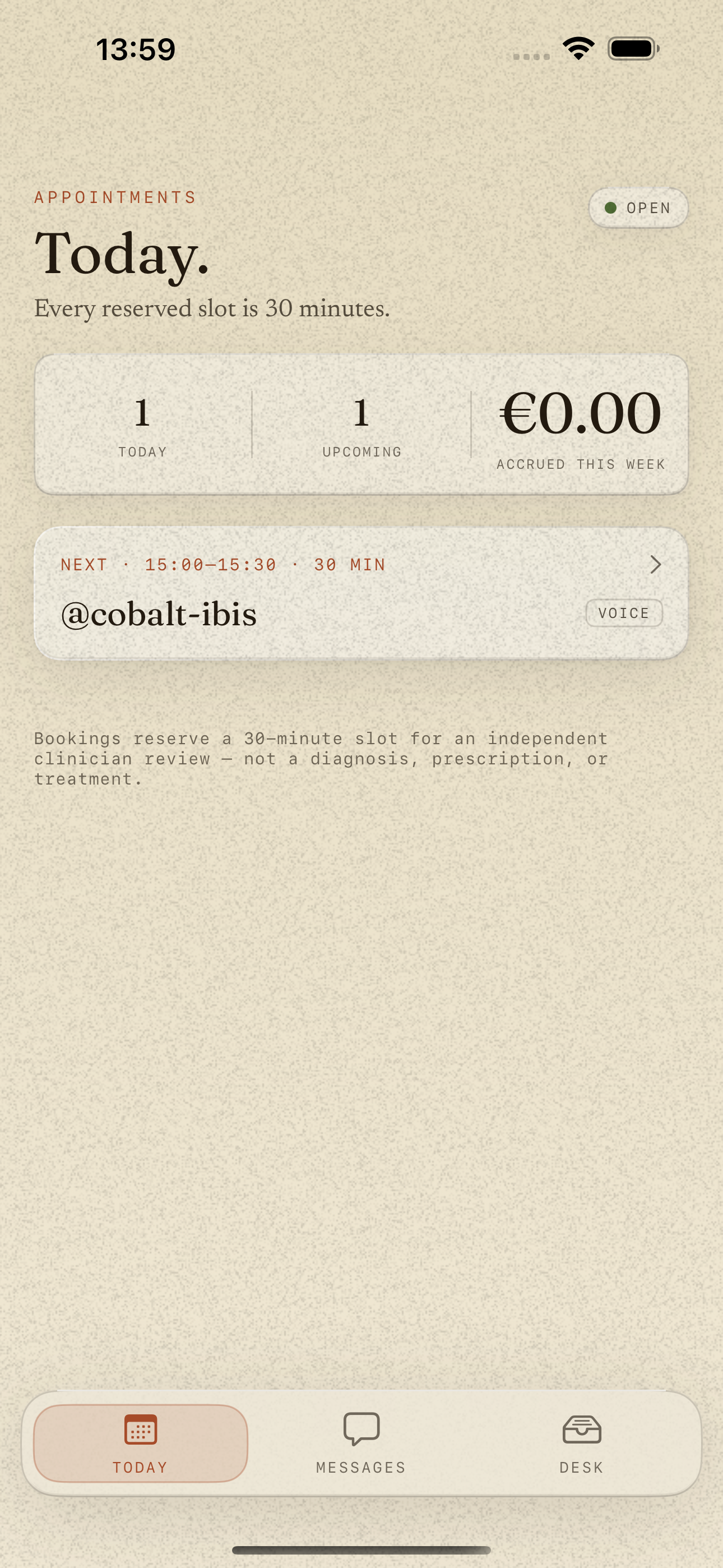 Peppies provider app, actual test-build capture from 9 July 2026